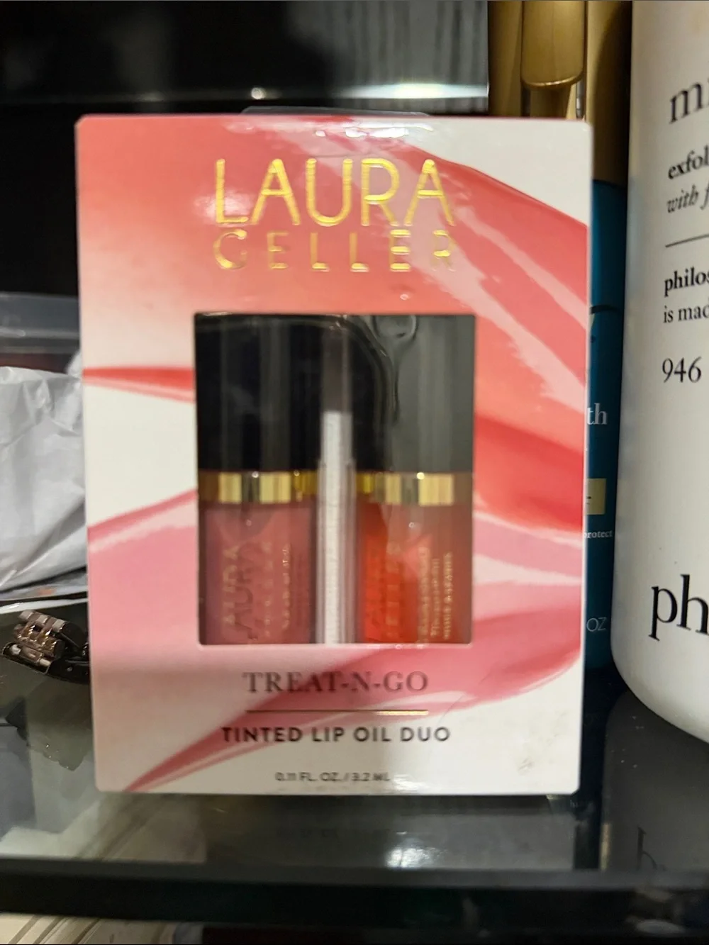 Laura Geller Tinted Lip Oil Duo - Rose / Berry